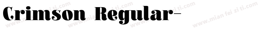 Crimson Regular字体转换